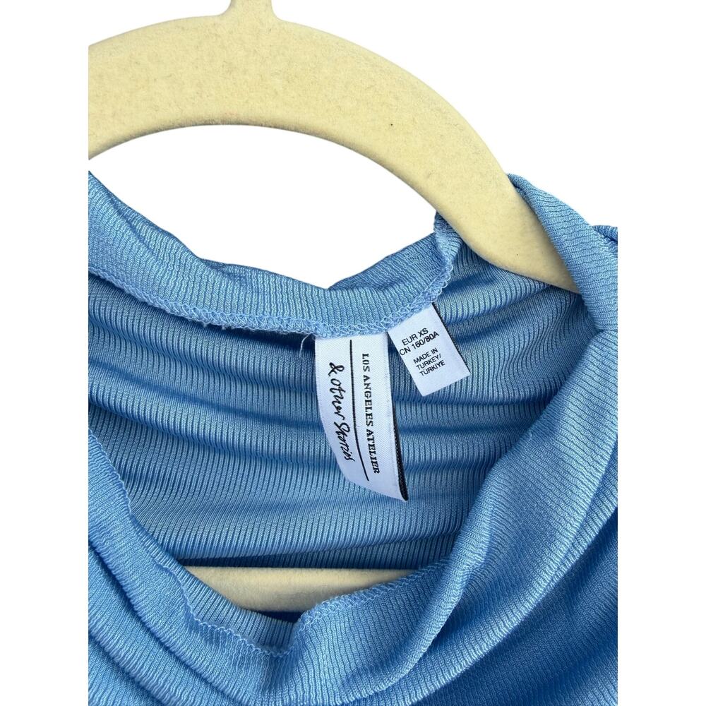 & Other Stories Cowl Neck Ribbed Long Sleeve Top XS - Picture 2 of 4
